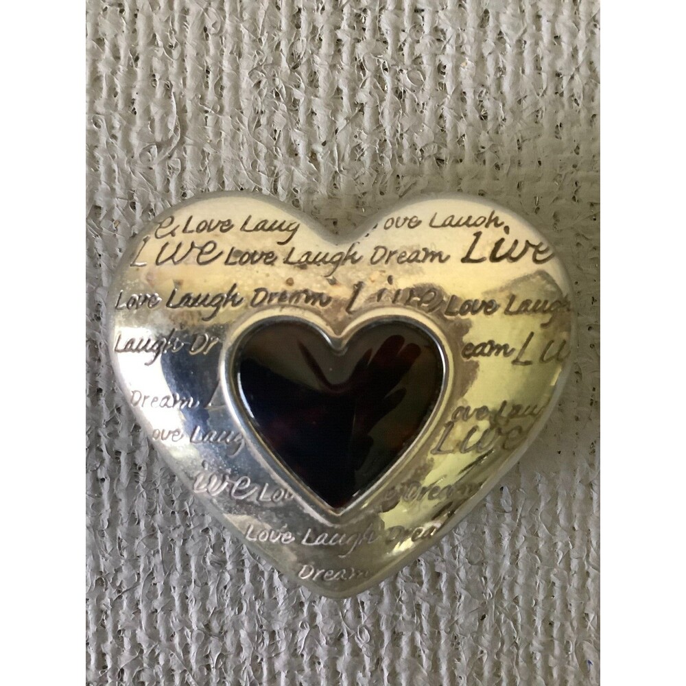 Brighteon Damasco Rose Scented Heart Candle Sweet See Photo's NEVER BURNED